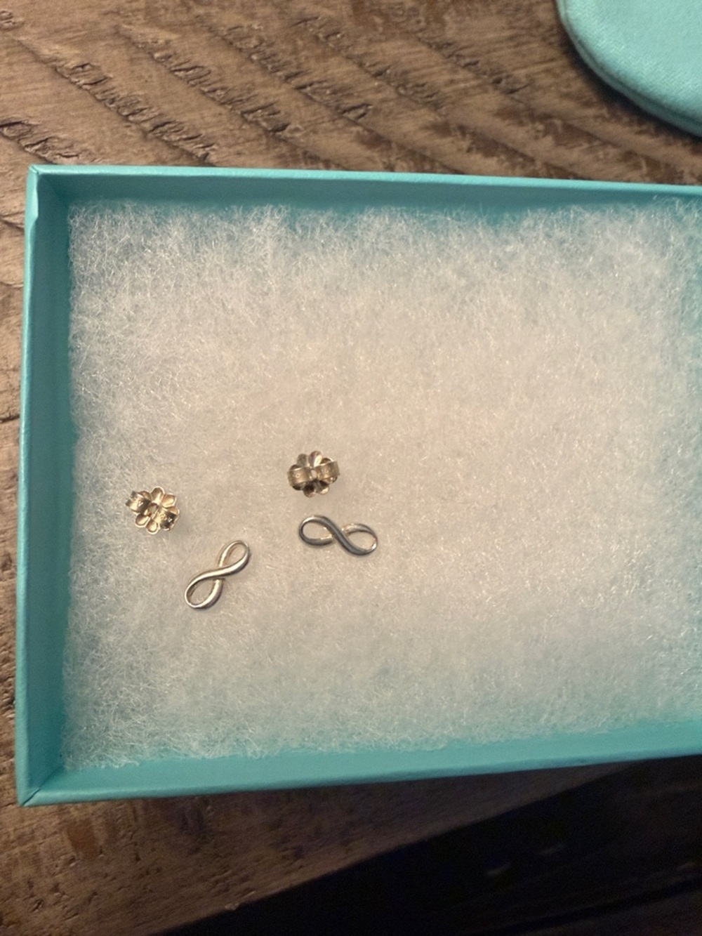 Tiffany & Co. Silver Infinity Studs - Picture 2 of 2